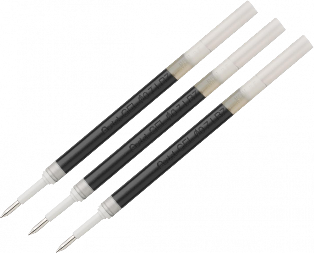 3x Wkład wymienny Pentel EnerGel LR7, 0.7mm czarny