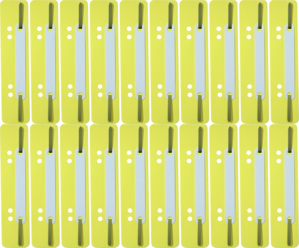 20x Wąsy skoroszytowe spinające dokumenty Durable, 25 sztuk, żółty