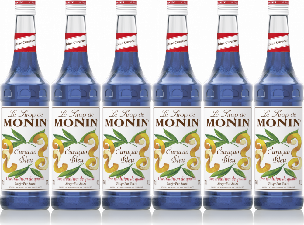 6x Syrop Monin, curacao blue, 700ml