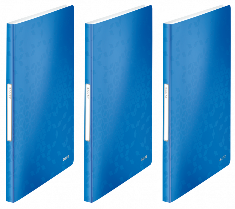 3x Album ofertowy Leitz Wow, A4, 40 koszulek, niebieski
