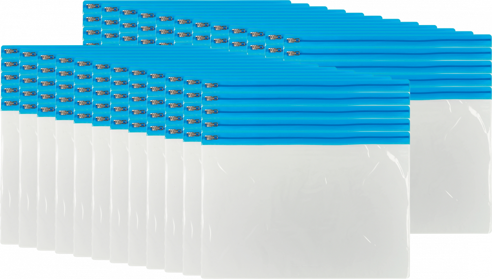 24x Ofertówki krystaliczne Viking, na suwak, A4, 150μm, 5 sztuk, niebieski