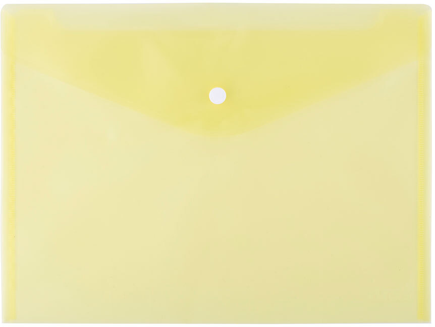 Teczka kopertowa D.Rect 5530, A4, na zatrzask, przezroczysty żółty