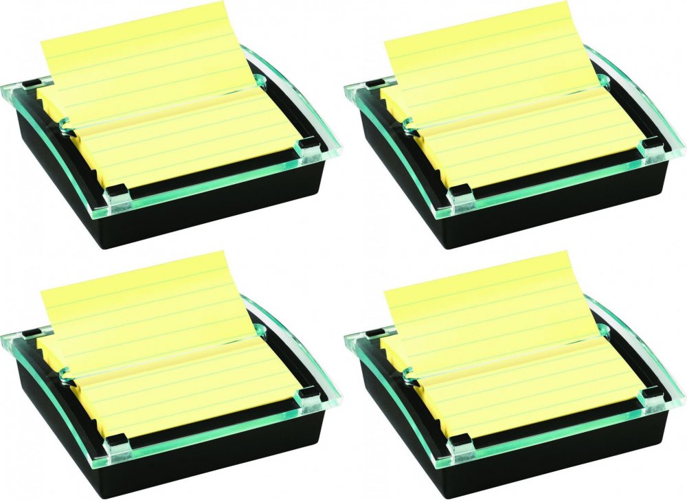 4x Podajnik do karteczek samoprzylepnych Post-it Millenium XL Z-Notes (DS440-SSCYL) + karteczki samoprzylepne 101x101mm, 1x90 sztuk