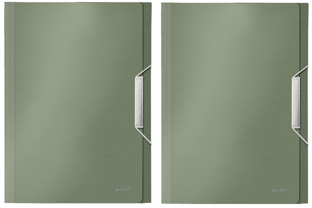 2x Teczka z przegródkami Leitz Style, A4, 6 przegródek, grzbiet 38mm, pistacjowa zieleń