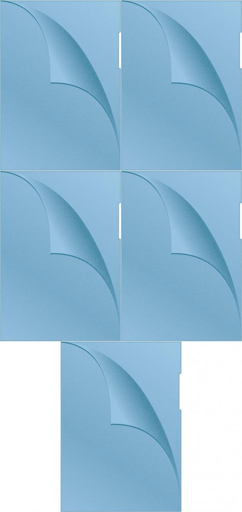 5x Ofertówki groszkowe Q-connect, "L", A4, 120 μm, 100 sztuk, niebieski