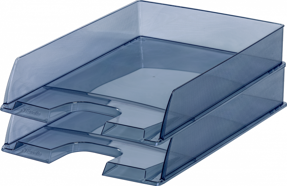 2x Półka na dokumenty Esselte Europost, A4, plastikowa, dymny