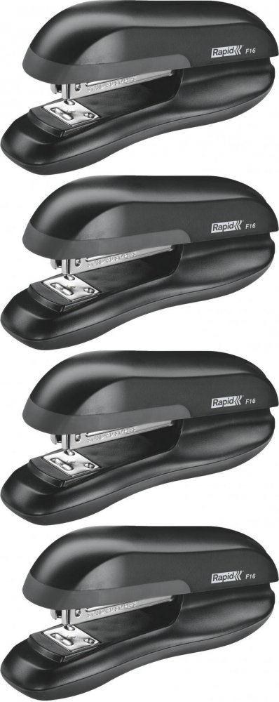 4x Zszywacz Rapid F16, do 30 kartek, czarny