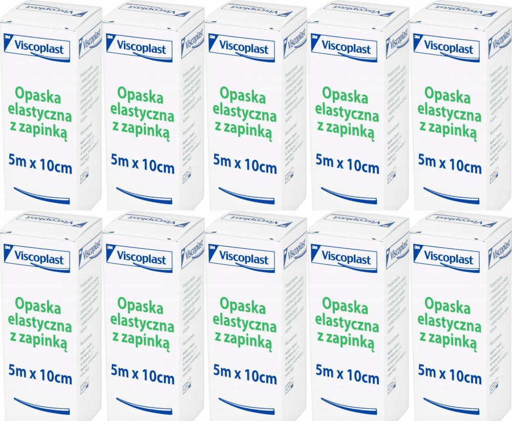 10x Opaska elastyczna z zapinką Viscoplast, 10cmx5m