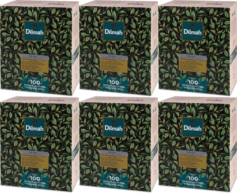 6x Herbata Earl Grey w kopertach Dilmah, 100 sztuk x 2g