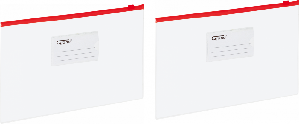 Koszulka z suwakiem Grand, A4, czerwony