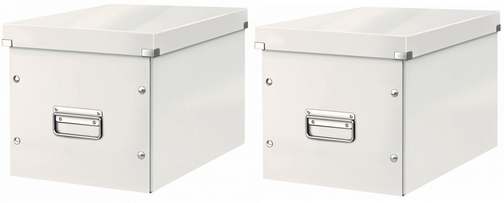 2x pudło uniwersalne Leitz Click&Store, rozmiar L (320x310x360mm), biały