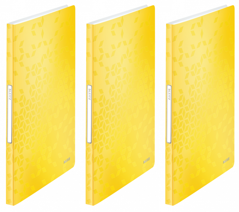 3x Album ofertowy Leitz Wow, A4, 40 koszulek, żółty