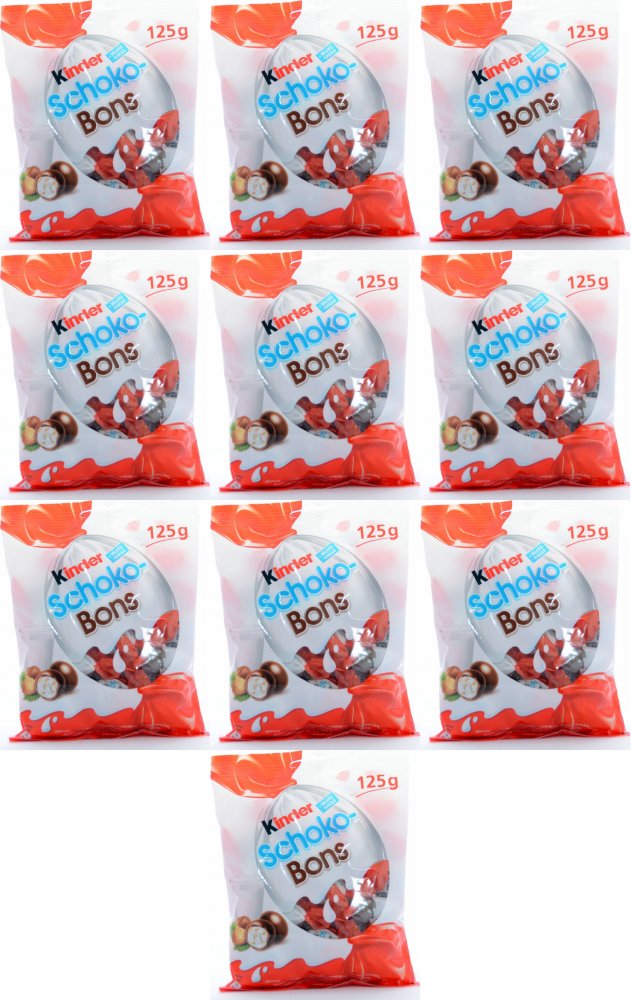 10x Cukierki Kinder Schoko Bons, 125g