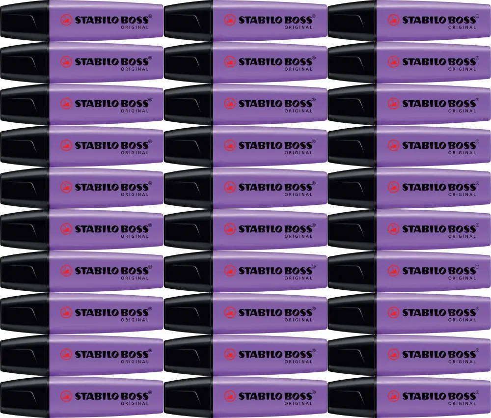 30x Zakreślacz Stabilo, Boss Original 70/55, ścięta, fioletowy