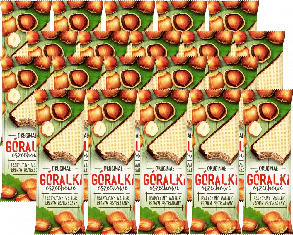 24x Wafelek Góralki, orzechowy, 45g