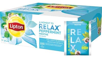Herbata ziołowa w kopertach Lipton Relax, Peppermint (mięta pieprzowa), 100 sztuk x 1.6g