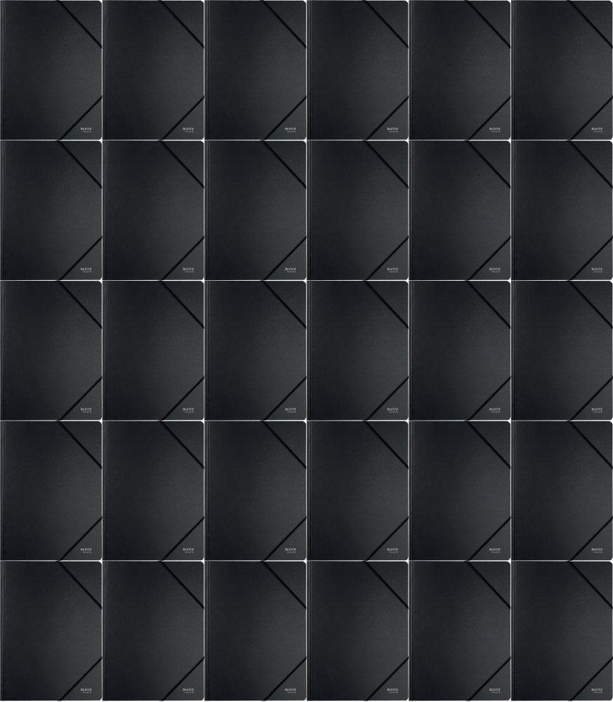 40x Teczka kartonowa z gumką Leitz Recycle, A4, 2mm, czarny