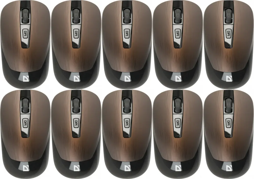 10x Myszka bezprzewodowa Defender Wave MM-995 RF, optyczna, brązowy