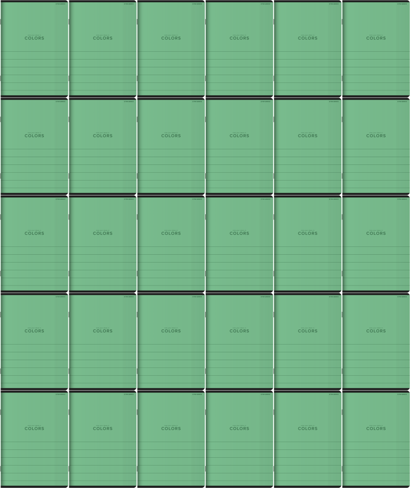 40x Zeszyt w kratkę TOP 2000 Colors, A5, 60 kartek, mix wzorów