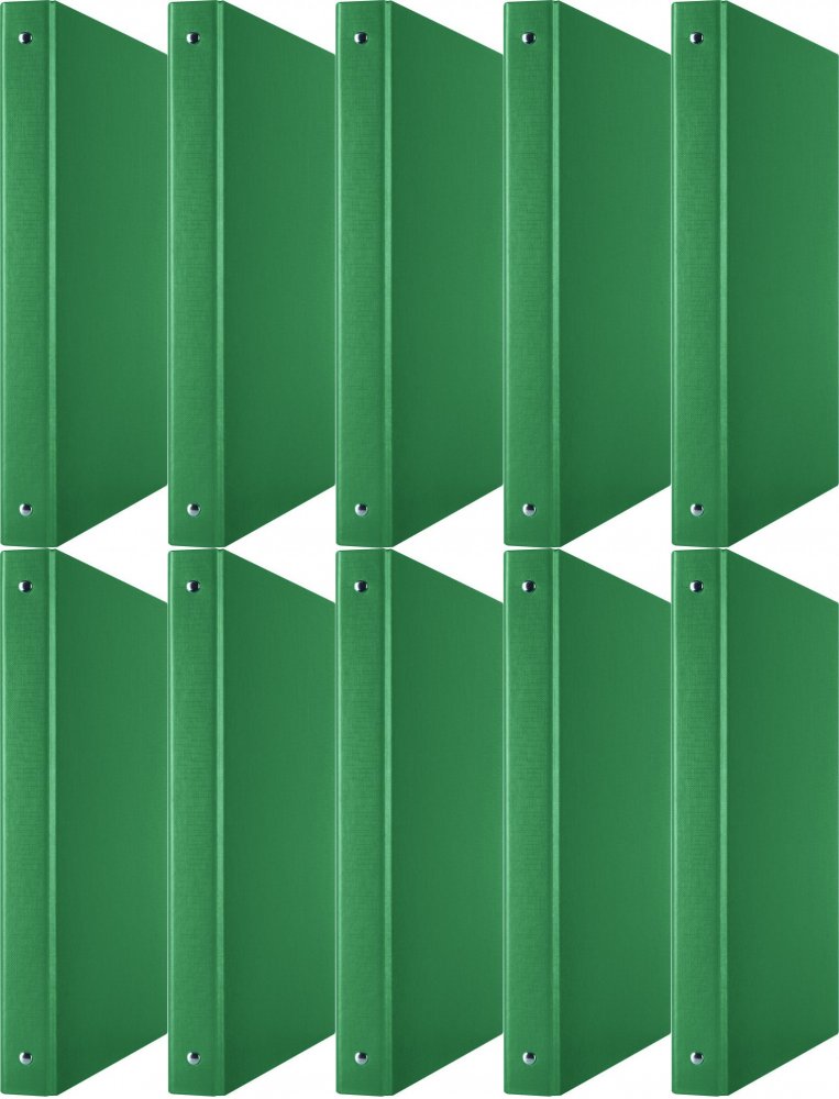 10x Segregator Donau, A4, szerokość grzbietu 35mm, 4 ringi, zielony