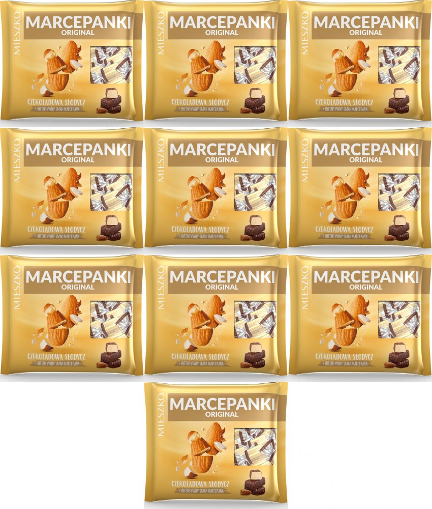 10x Cukierki Mieszko Marcepanki Original, migdałowy, 1kg