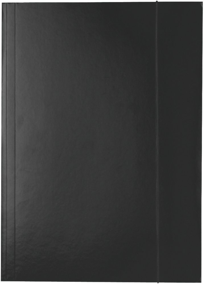 Teczka kartonowa z gumką lakierowana Esselte, A4, 400g/m2, 4mm, czarny