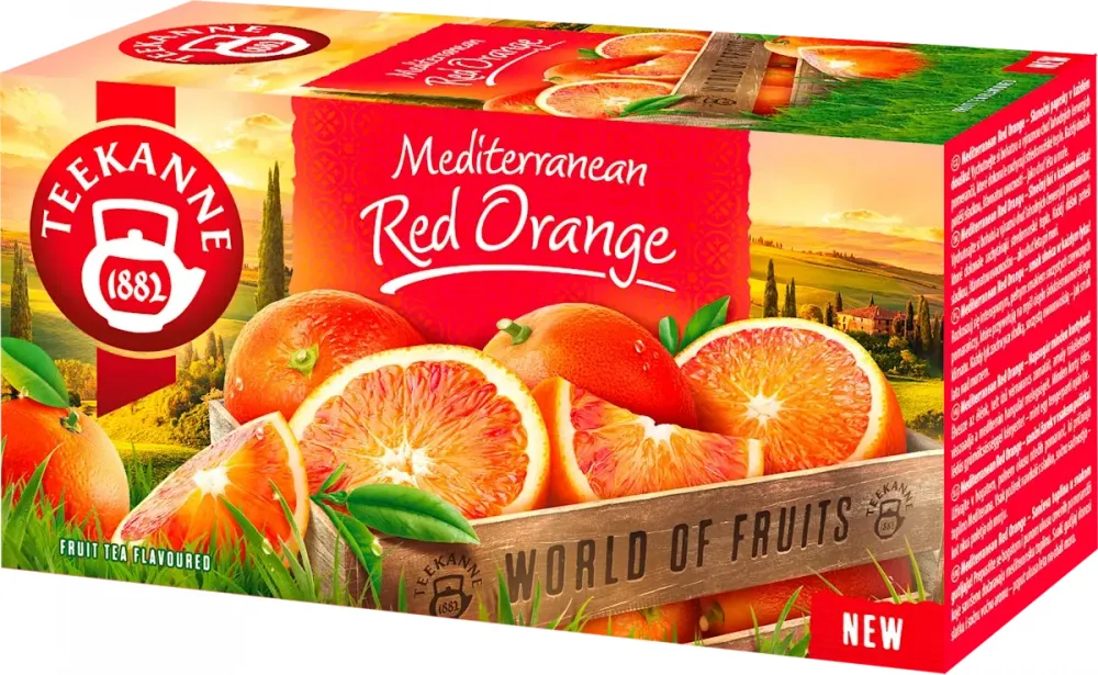Herbata owocowa w torebkach Teekanne Mediterranean Red Orange, 20 sztuk x 2g