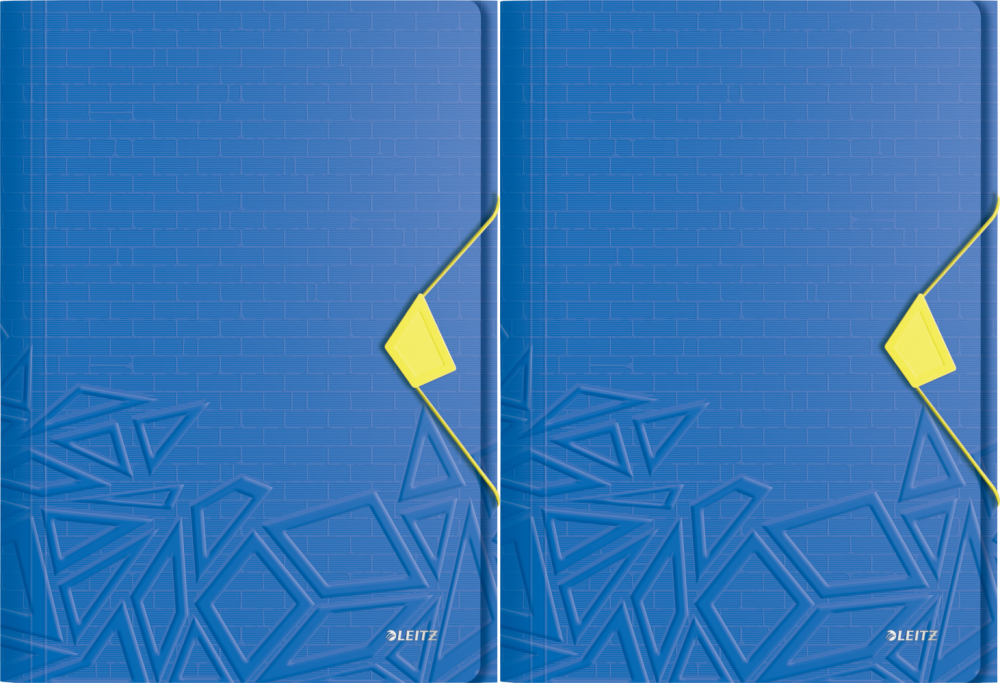 2x Teczka plastikowa z gumką Leitz Urban Chic, A4, 15 mm, niebieski