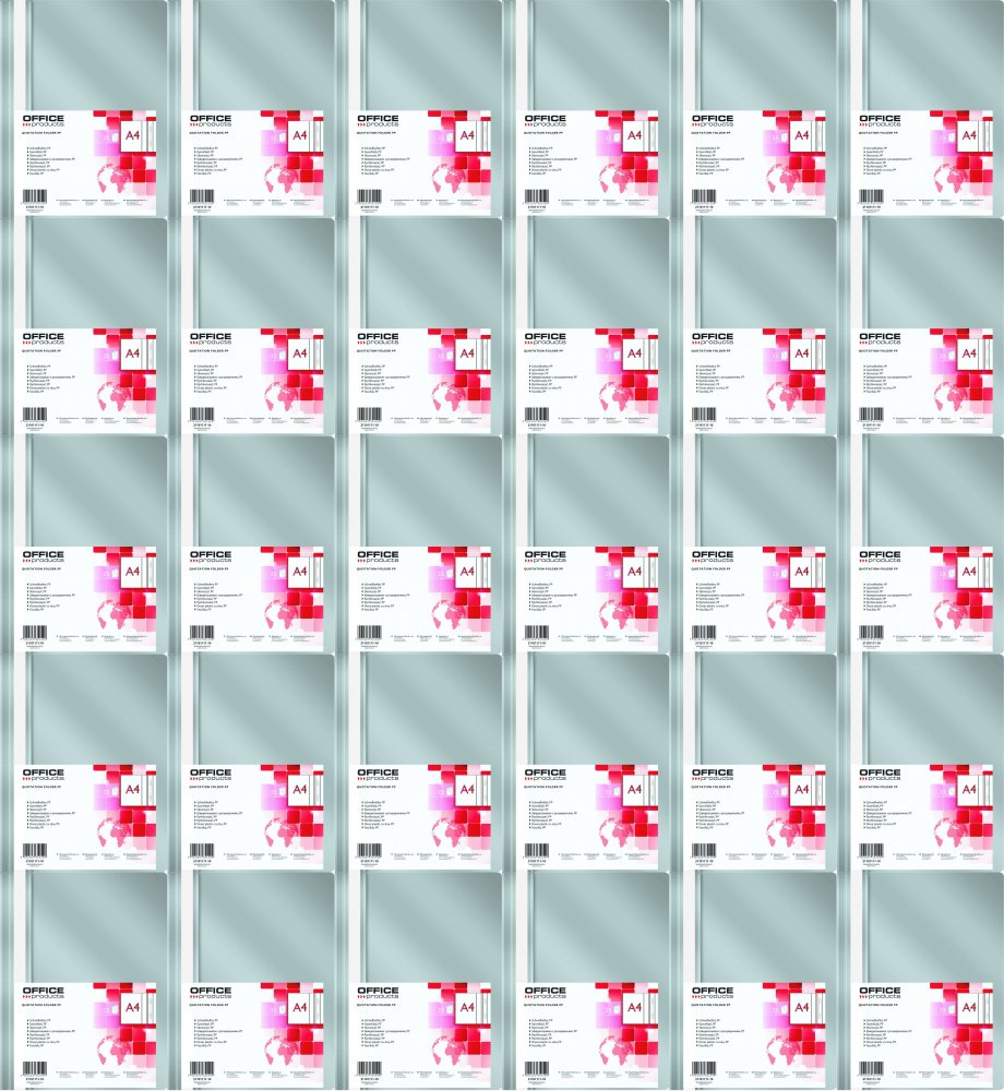 100x Skoroszyt plastikowy bez oczek Office Products, A4, do 200 kartek, szary
