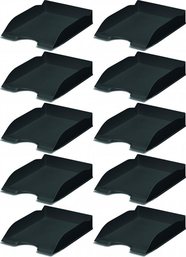 10x Półka na dokumenty Durable ECO, A4, plastikowa, czarny