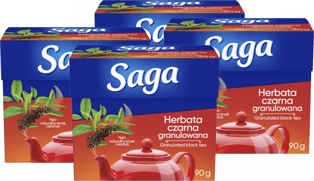 4x Herbata czarna granulowana Saga, 90g
