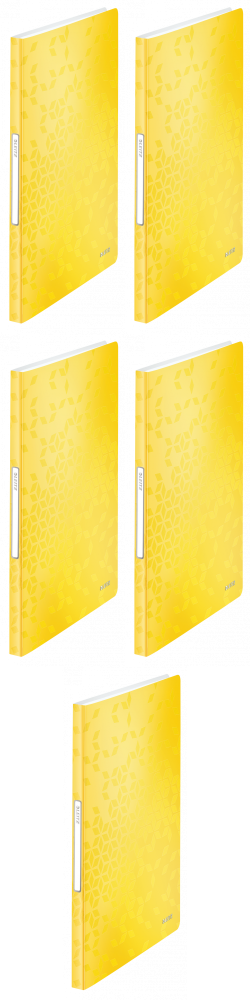 5x Album ofertowy Leitz Wow, A4, 40 koszulek, żółty