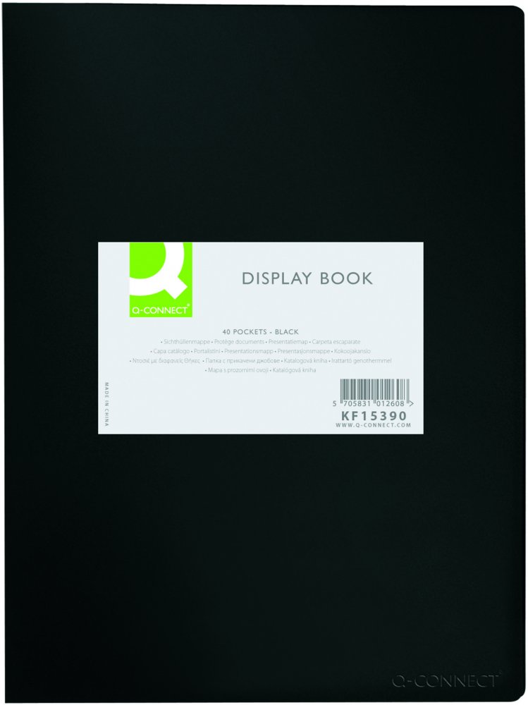 Album ofertowy Q-connect, A3, 380μm, 20 koszulek, czarny