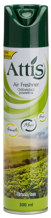 Odświeżacz powietrza Attis Gold Drop, spray, Green Tea, 300ml