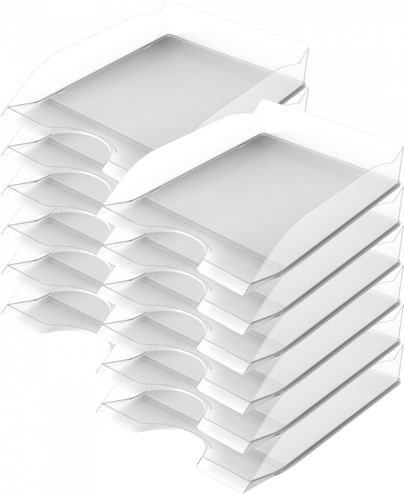 12x Półka na dokumenty Durable Basic, A4, plastikowa, przezroczysty