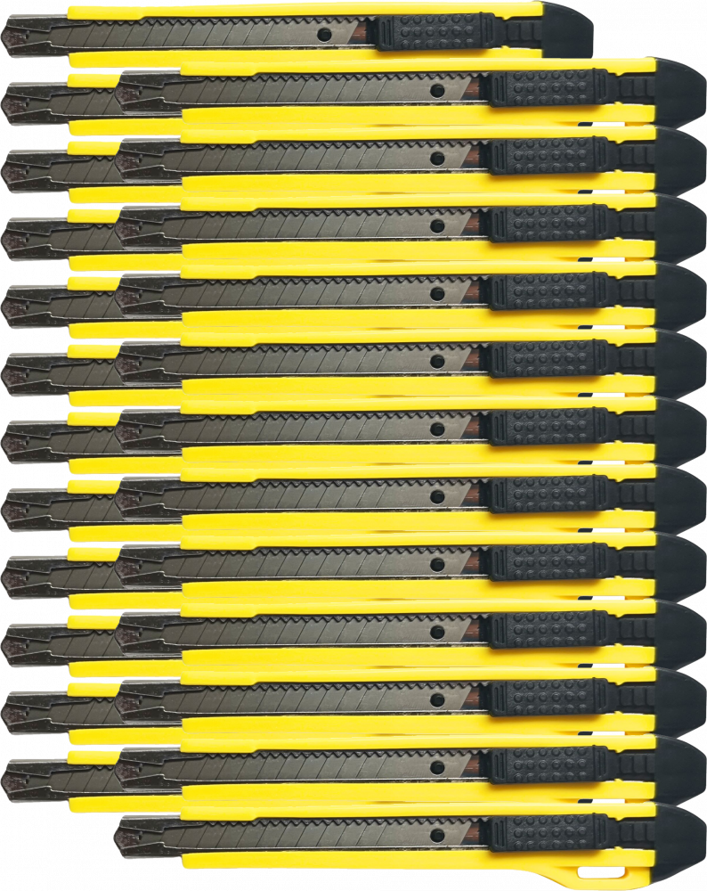 24x Nożyk z wymiennym ostrzem D.Rect, 9 mm