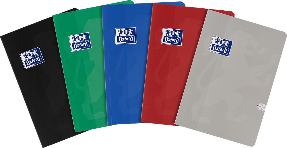 5x Brulion w kratkę MO Oxford Esse, A4, miękka oprawa, 96 kartek, mix kolorów