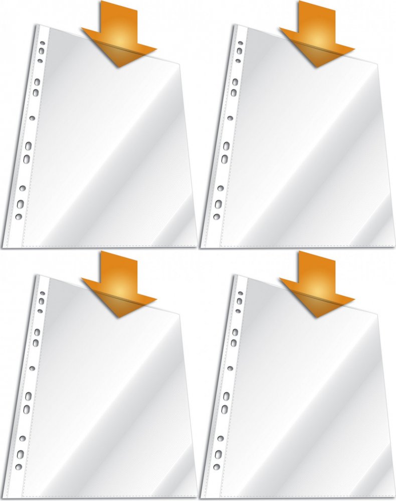 4x Koszulki krystaliczne Durable, A4, 60 μm, 100 sztuk, transparentny