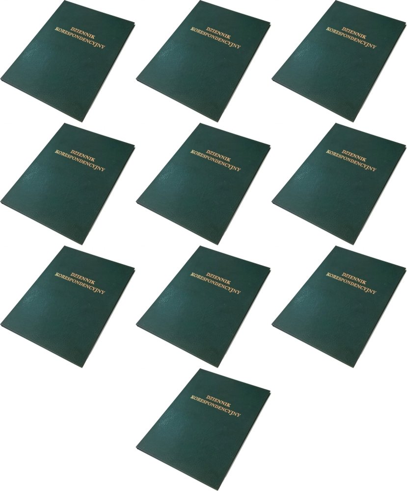 10x Dziennik korespondencyjny Barbara, A4, 96k, zielony