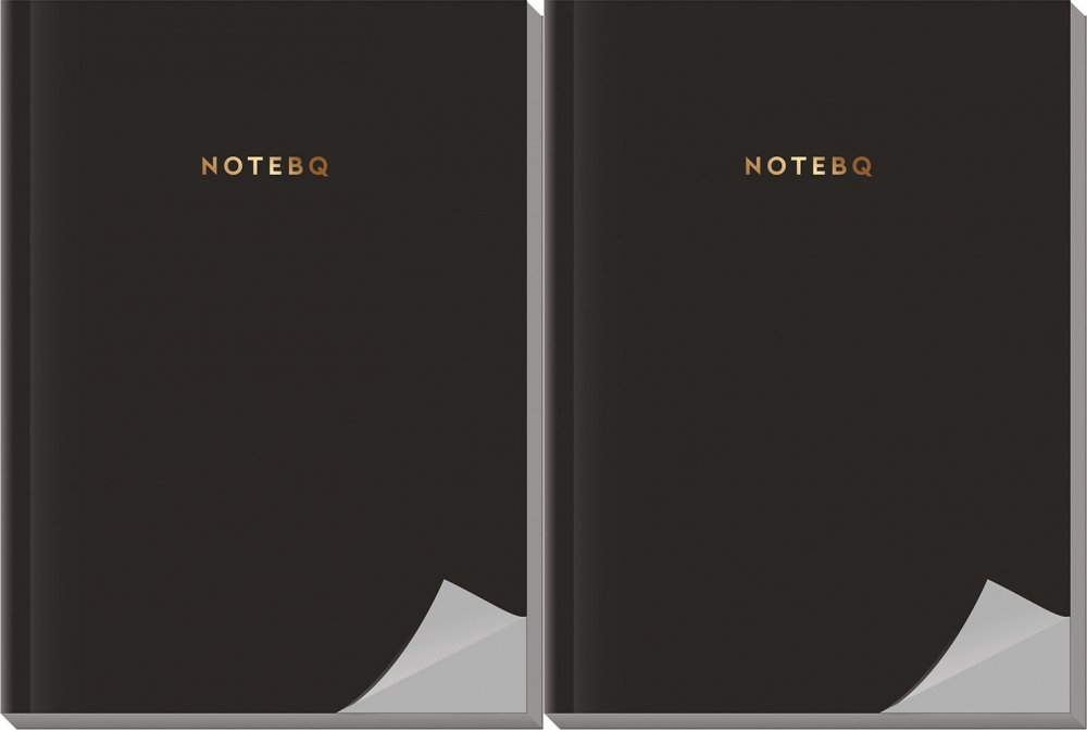 2x Notatnik w kratkę Interdruk Notebq, z kolorowymi bokami, A5, 80 kartek, mix wzorów