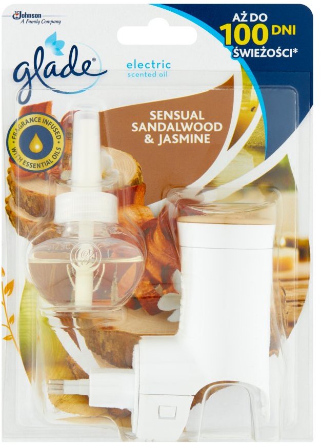 Odświeżacz elektryczny Glade by Brise, Drzewo Sandałowe i Jaśmin, urządzenie + wkład 20ml