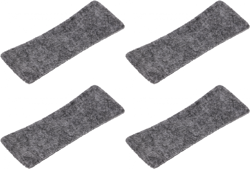 4x Wkład filcowy do gąbki magnetycznej 2x3, Slim, 10 sztuk, szary
