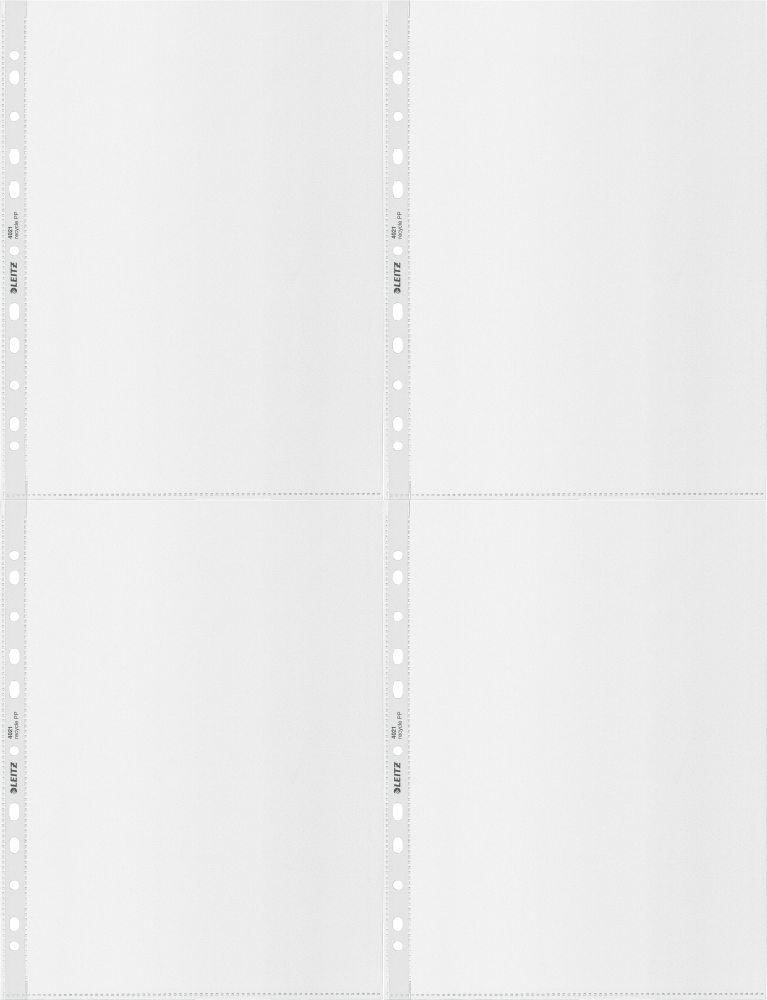 4x Koszulki groszkowe Leitz Recycle, A4 maxi, 100μm, 25 sztuk, transparentny