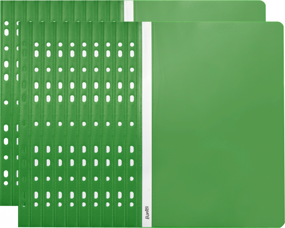 25x Skoroszyt plastikowy oczkowy Bantex Budget EVO, A4, do 200 kartek, jasnozielony