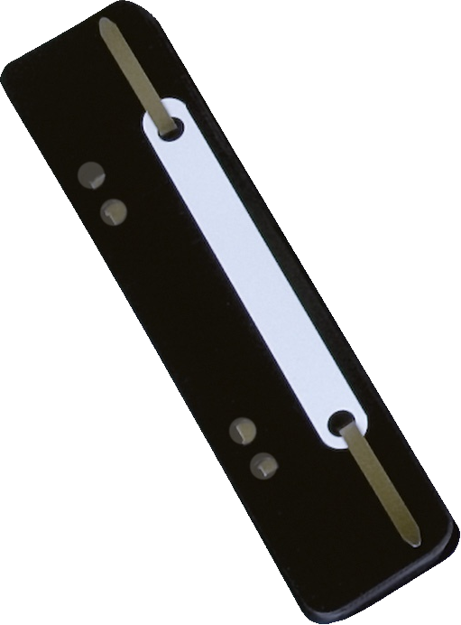 Wąsy skoroszytowe spinające dokumenty Donau, z metalową zawieszką, 25 sztuk, czarny