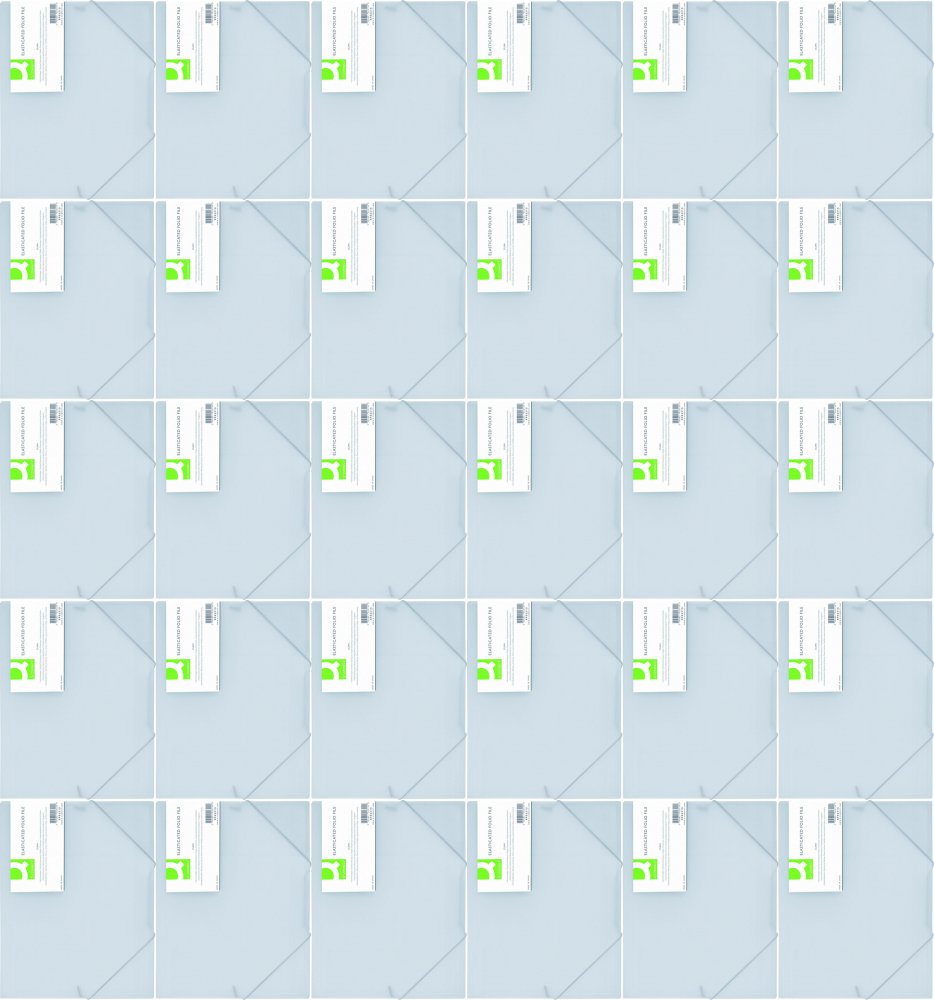 48x Teczka z gumką Q-connect, A4, plastikowa, 3-skrzydłowa, transparentny biały