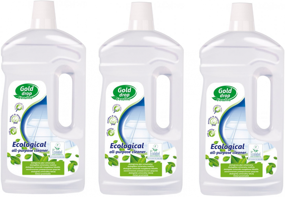 3x płyn do mycia uniwersalny Eco Line Gold Drop, 1l
