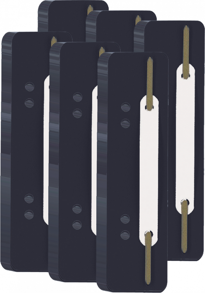 6x Wąsy skoroszytowe spinające dokumenty Durable, 25 sztuk, czarny