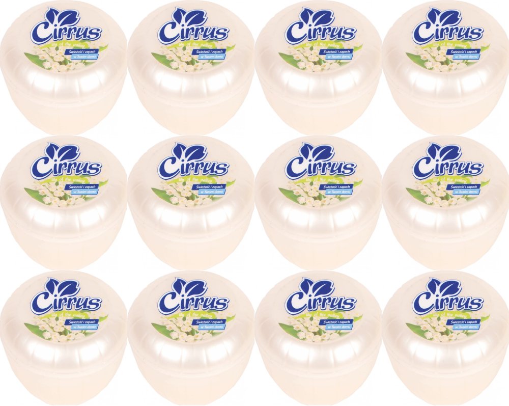 12x Odświeżacz powietrza Cirrus tulipan, konwalia, żel, 150g