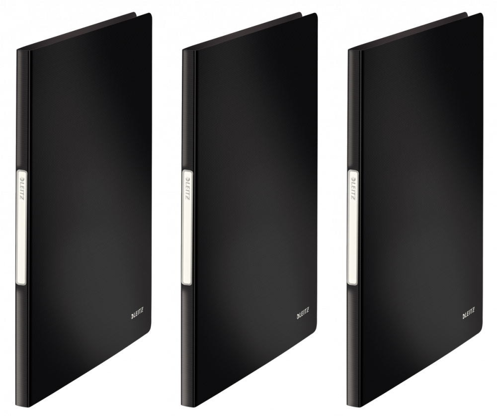 3x Album ofertowy Leitz Solid, A4, 20 koszulek, czarny